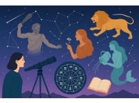 밤하늘 별자리 일러스트