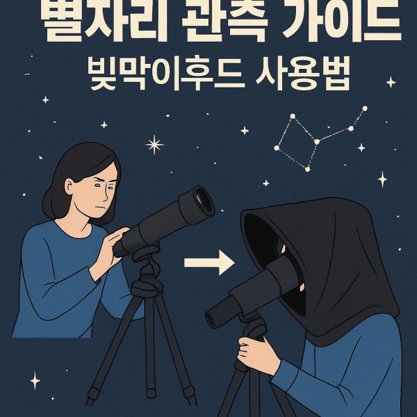 빛막이후드를 사용한 별자리 관측